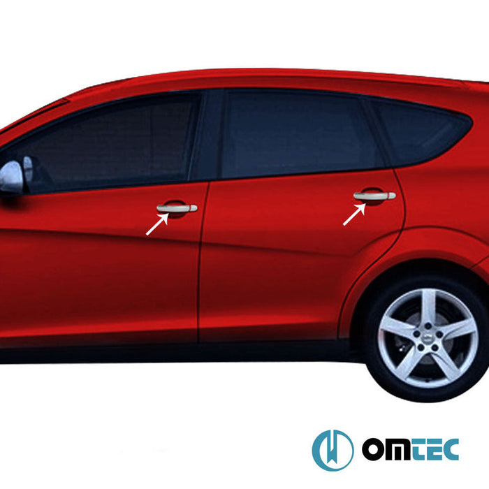 Kapı Kolu 4 Kapı 8 Prç. (H1) Paslanmaz Çelik (Parlak) - Volkswagen Golf - HB 5D Mk5 - (2003 - 2009)