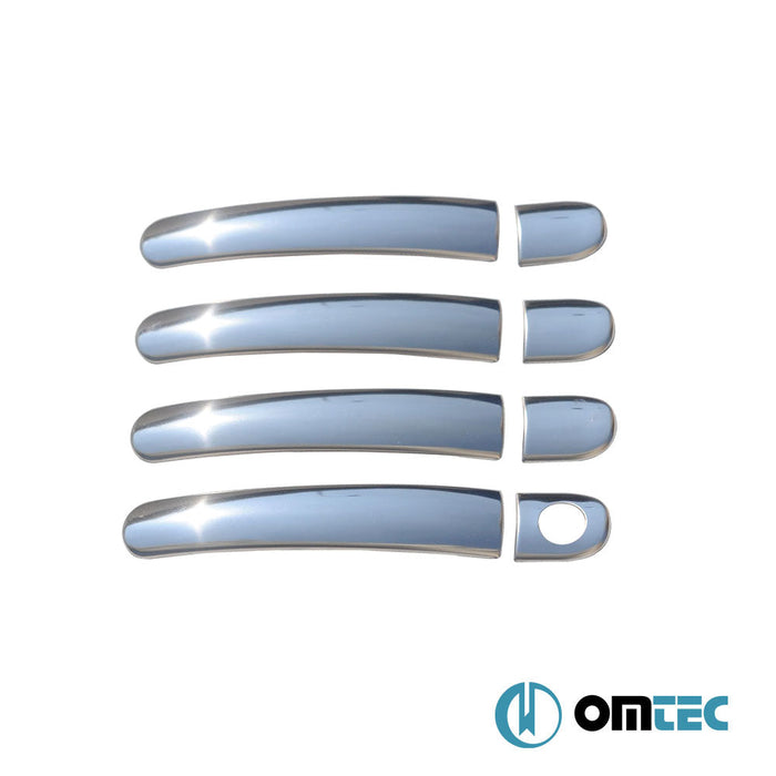 Deco Kapı Kolu 4 Kapı 8 Prç. (H1) Paslanmaz Çelik (Parlak) - Volkswagen Golf - SW Mk5 - (2003 - 2009)