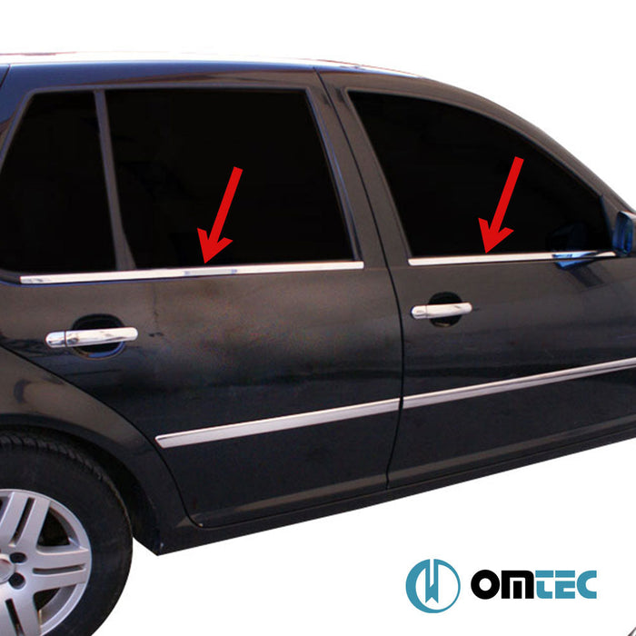 Cam Çıtası 4 Prç. Paslanmaz Çelik (Parlak) - Volkswagen Golf - HB 5D Mk4 - (1998 - 2003)