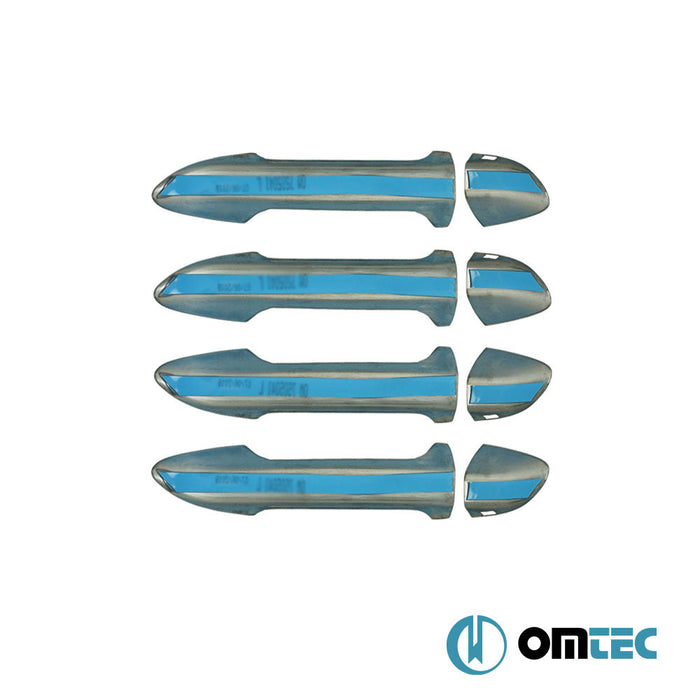 Kapı Kolu 4 Kapı 8 Prç. (H1) Paslanmaz Çelik (Parlak) - Volkswagen Passat - SD 3C(B7) - (2010 - 2015)