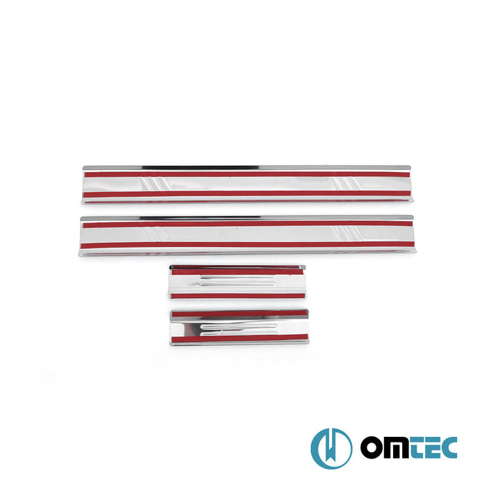 Kapı Eşiği 2 Prç. Paslanmaz Çelik (Parlak) (Exclusive) - Volkswagen Golf - SW Mk6 - (2009 - 2013)