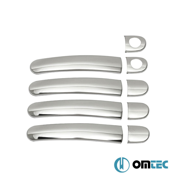 Kapı Kolu 4 Kapı 9 Prç. (H1) Paslanmaz Çelik (Parlak) - Skoda Rapid Spaceback - HB 5D NH1 - (2012 - )