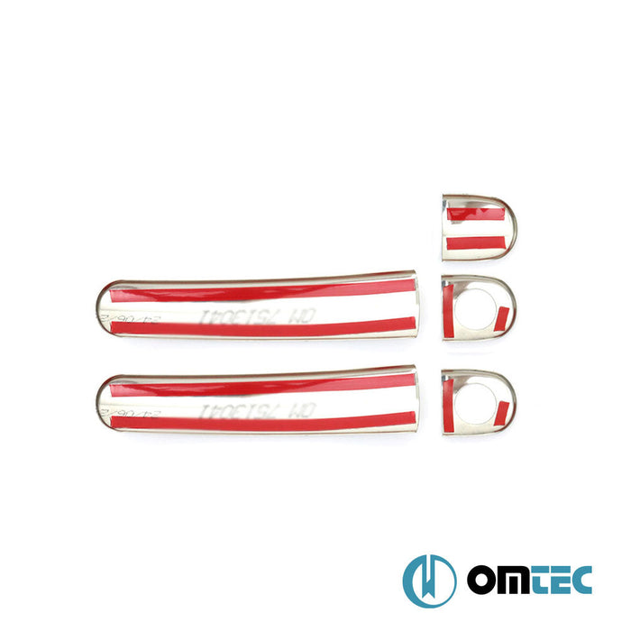 Kapı Kolu 2 Kapı 5 Prç. (H2) Paslanmaz Çelik (Parlak) - Volkswagen Beetle - CB A5 - (2011 - 2019)