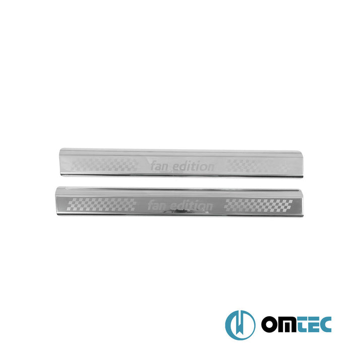 Kapı Eşiği 2 Prç. Paslanmaz Çelik (Parlak) (Fan Edition) - Volkswagen Polo - HB 5D 6R - (2009 - 2017)