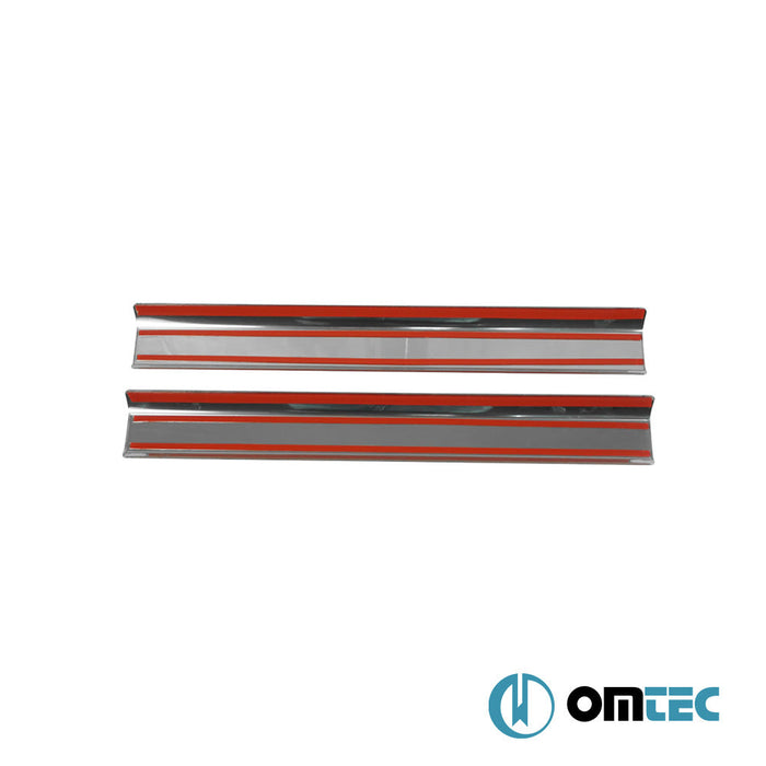 Kapı Eşiği 2 Prç. Paslanmaz Çelik (Parlak) (Fan Edition) - Volkswagen Polo - HB 5D 6R - (2009 - 2017)