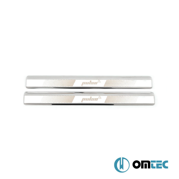 Kapı Eşiği 2 Prç. Paslanmaz Çelik (Parlak) (Pulse) - Volkswagen Polo - HB 5D 6R - (2009 - 2017)