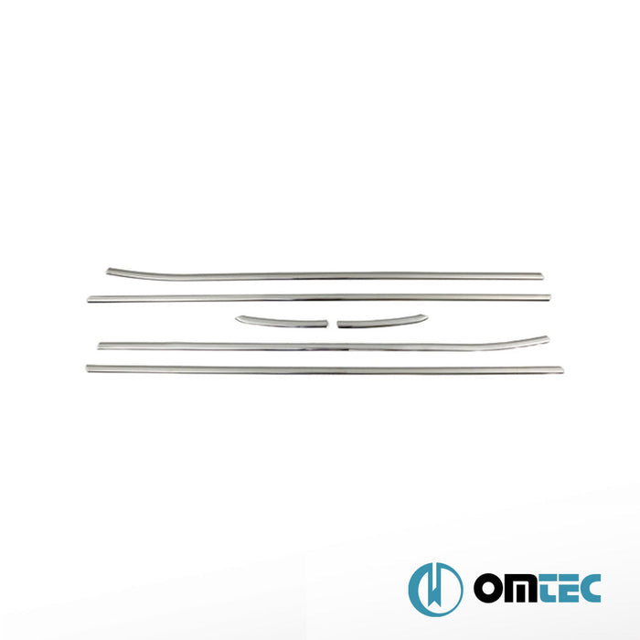 Cam Çıtası 6 Prç. Paslanmaz Çelik (Parlak) (LHD) - Volkswagen Polo - HB 5D 6R - (2009 - 2017)