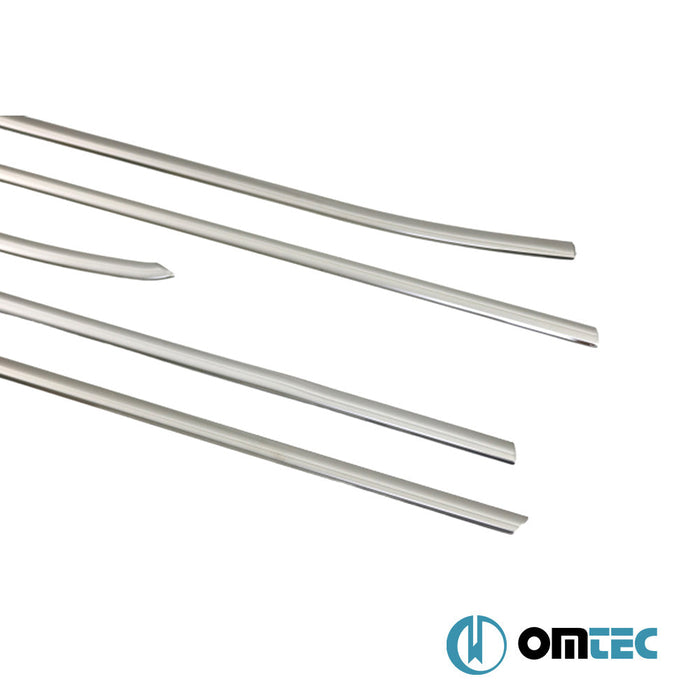 Cam Çıtası 6 Prç. Paslanmaz Çelik (Parlak) (LHD) - Volkswagen Polo - HB 5D 6R - (2009 - 2017)