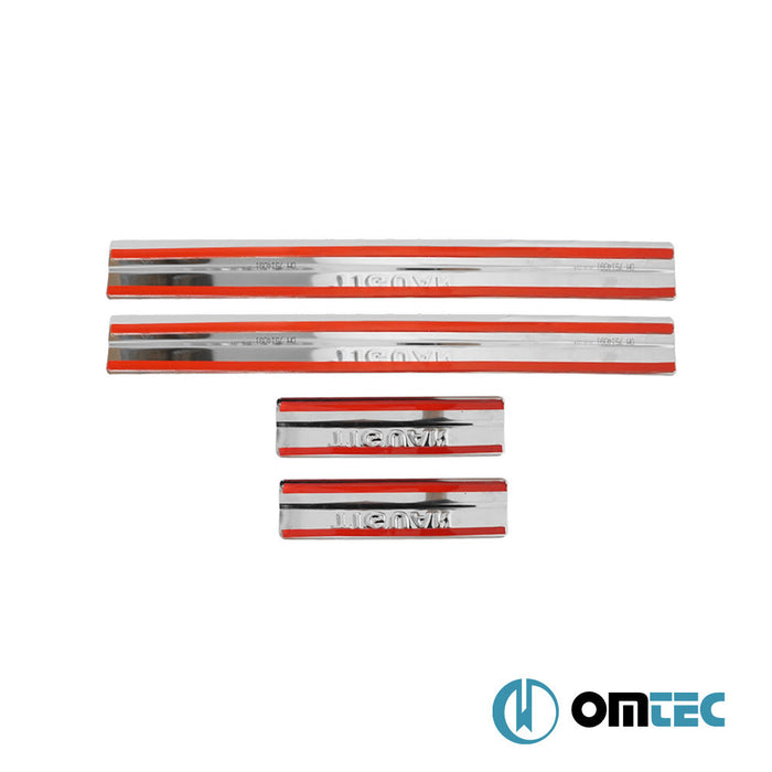 Line Kapı Eşiği 4 Prç. Paslanmaz Çelik (Parlak) - Volkswagen Tiguan - SUV 5N - (2007 - 2016)