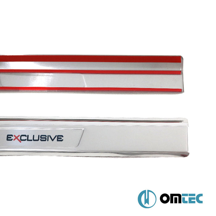 İç Kapı Eşiği (Exclusive) 2 Prç. Paslanmaz Çelik (Parlak) - Volkswagen Tiguan - SUV 5N PRE - FL - (2007 - 2011)