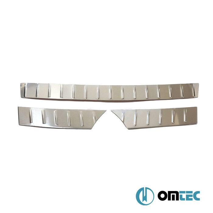 Arka Tampon Eşiği 3 Prç. Paslanmaz Çelik (Taşlı) - Volkswagen Tiguan - SUV 5N - (2007 - 2016)