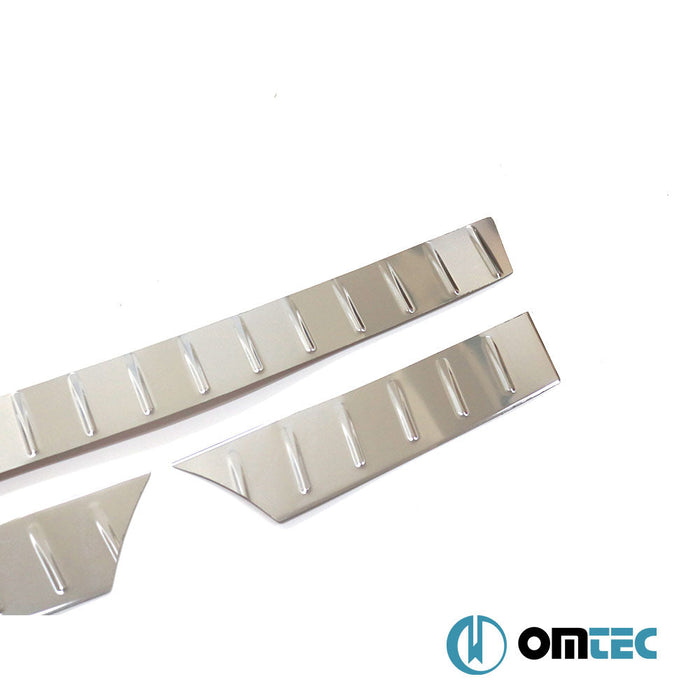 Arka Tampon Eşiği 3 Prç. Paslanmaz Çelik (Taşlı) - Volkswagen Tiguan - SUV 5N - (2007 - 2016)