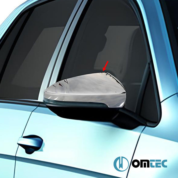 Ayna Kapağı 2 Prç. Paslanmaz Çelik (Parlak) - Volkswagen Golf - HB 5D Mk7 - (2013 - 2019)