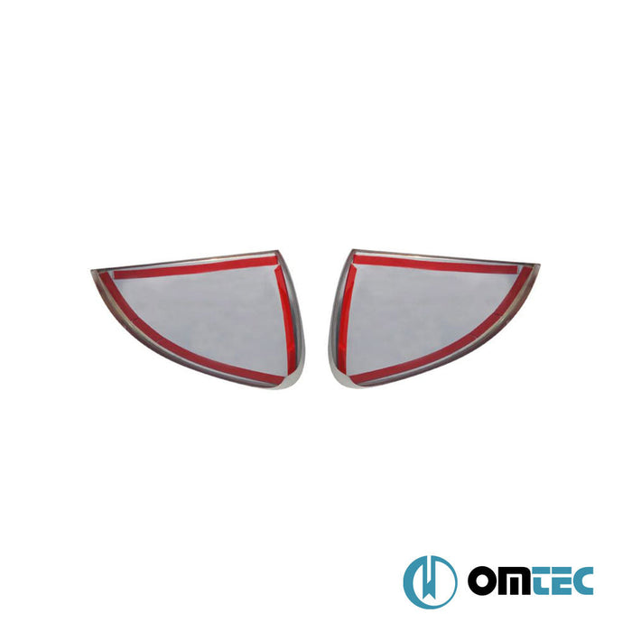 Ayna Kapağı 2 Prç. Paslanmaz Çelik (Parlak) - Volkswagen Golf Sportsvan - MPV Mk7 - (2013 - 2019)