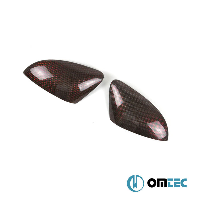 Ayna Kapağı 2 Prç. (Karbon - Kırmızı) - Volkswagen Golf - HB 5D Mk7 - (2013 - 2019)