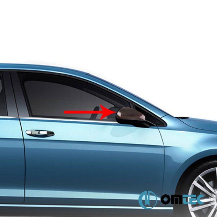 Ayna Kapağı 2 Prç. (Karbon - Kırmızı) - Volkswagen Golf - HB 3D Mk7 - (2013 - 2019)