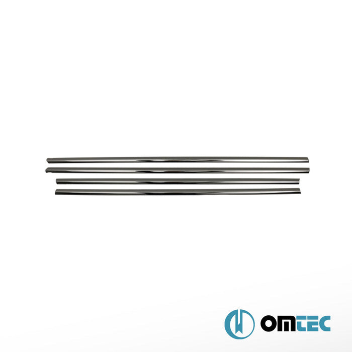 Cam Çıtası 4 Prç. Paslanmaz Çelik (Siyah) - Volkswagen Golf - HB 5D Mk7 - (2013 - 2019)