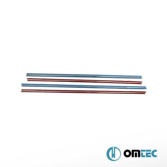 Cam Çıtası 4 Prç. Paslanmaz Çelik (Siyah) - Volkswagen Golf - HB 5D Mk7 - (2013 - 2019)