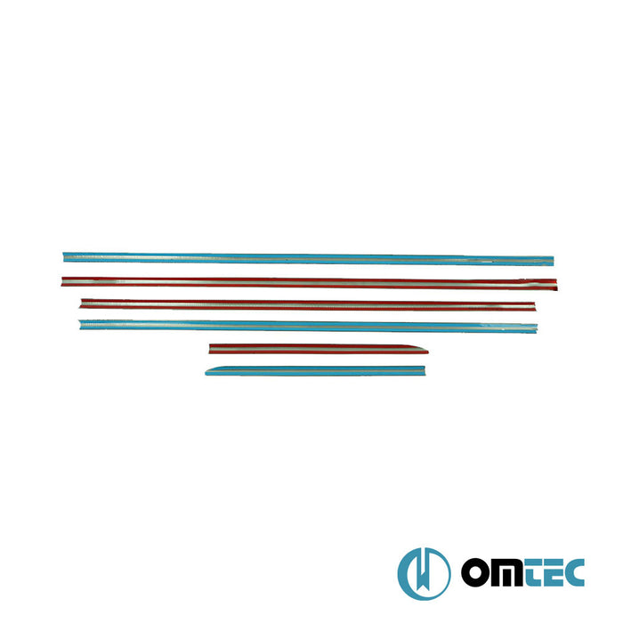 Cam Çıtası 6 Prç. Paslanmaz Çelik (Parlak) - Volkswagen Golf - SW Mk7 - (2013 - 2019)