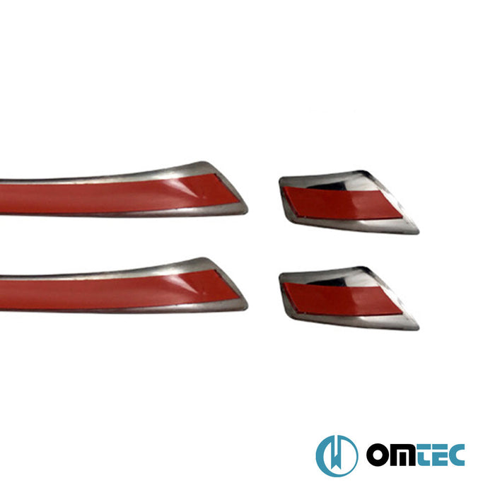 Deco Kapı Kolu 2 Kapı 4 Prç. (H1) Paslanmaz Çelik (Parlak) - Volkswagen Scirocco - HB 3D 137 - (2009 - 2017)