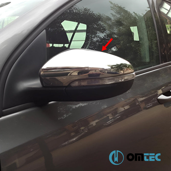 Ayna Kapağı 2 Prç. Paslanmaz Çelik (Parlak) - Volkswagen Golf - SW Mk6 - (2009 - 2013)