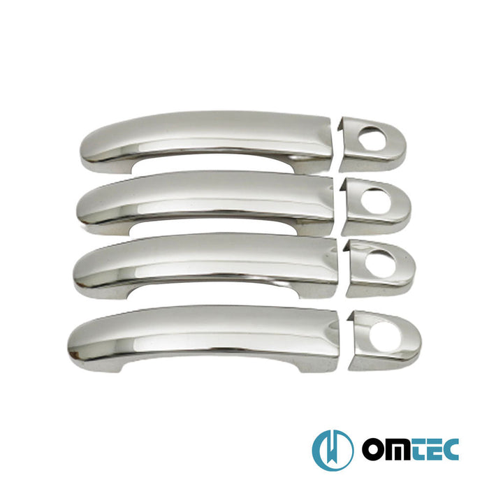 Kapı Kolu 4 Kapı 8 Prç. (H4) Paslanmaz Çelik (Parlak)(Tüm kilit sistemleriyle uyumludur) - Volkswagen T6 Multivan - VAN T6 - (2015 - 2022)