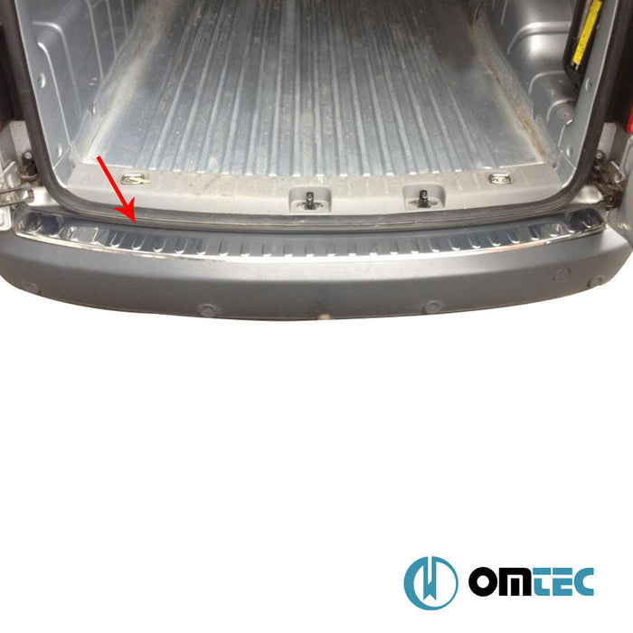 Arka Tampon Eşiği Paslanmaz Çelik (Taşlı) - Volkswagen Caddy - MVN 2K PRE - FL/FL - (2003 - 2015)