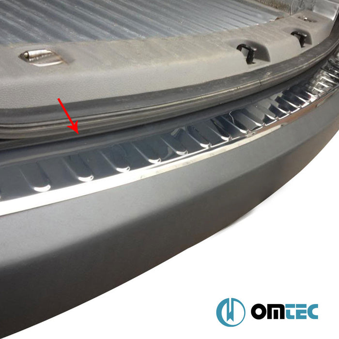 Arka Tampon Eşiği Paslanmaz Çelik (Taşlı) - Volkswagen Caddy - MVN 2K PRE - FL/FL - (2003 - 2015)