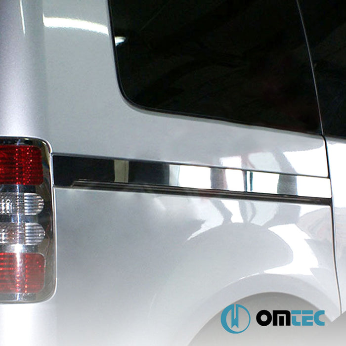 Sürgülü Kapı Çıtası 2 Prç. Paslanmaz (Parlak) - Volkswagen Caddy - MVN 2K - (2003 - 2020)