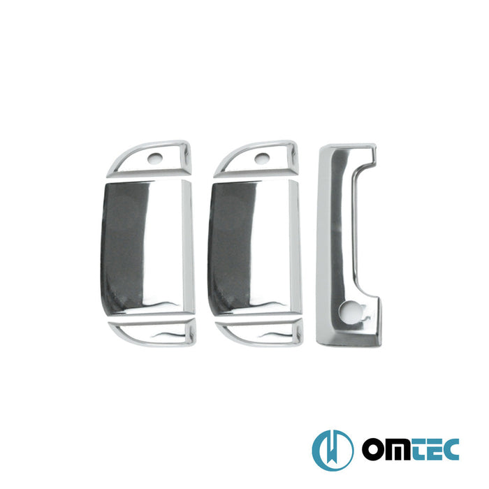 Kapı Kolu 3 Kapı 7 Prç. (H3) Paslanmaz Çelik (Parlak) - Volkswagen T4 Caravelle - VAN T4 - (1990 - 2003)