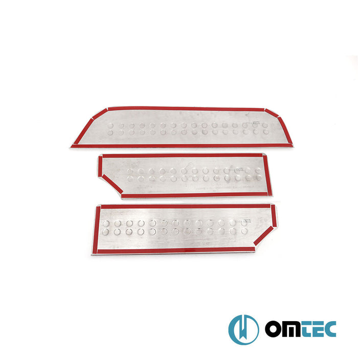 Norm Kapı Eşiği 3 Prç. Paslanmaz Çelik (Taşlı) - Volkswagen T4 Transporter - VAN T4 - (1990 - 2003)