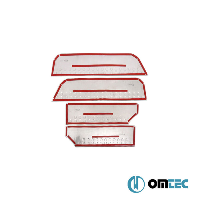 Line Kapı Eşiği 4 Prç. Paslanmaz Çelik (Parlak) - Volkswagen T4 Transporter - VAN T4 - (1990 - 2003)