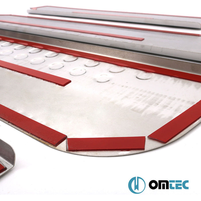 Norm Kapı Eşiği 4 Prç. Paslanmaz Çelik (Parlak) - Volkswagen T4 Transporter - VAN T4 - (1990 - 2003)