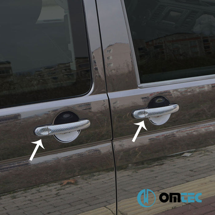 Kapı Kolu 3 Kapı 6 Prç. (H1) (Karbon - Mavi) - Volkswagen Caddy - MVN 2K - (2003 - 2020)