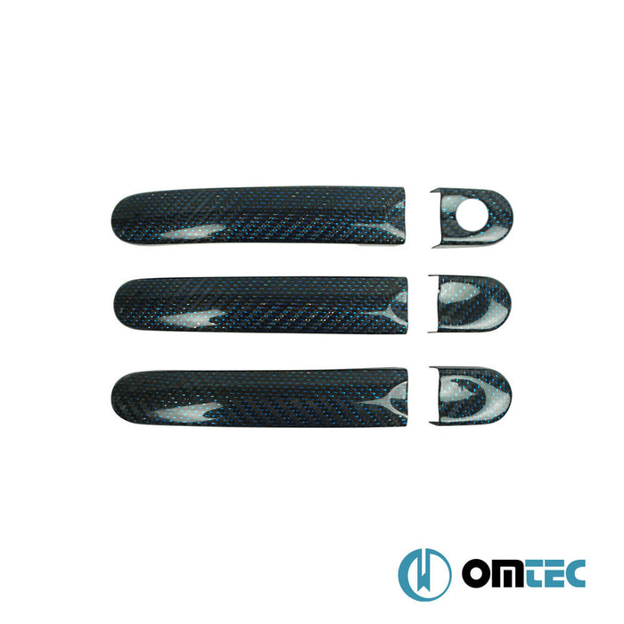 Kapı Kolu 3 Kapı 6 Prç. (H1) (Karbon - Mavi) - Volkswagen T5 Caravelle - VAN T5 - (2003 - 2015)