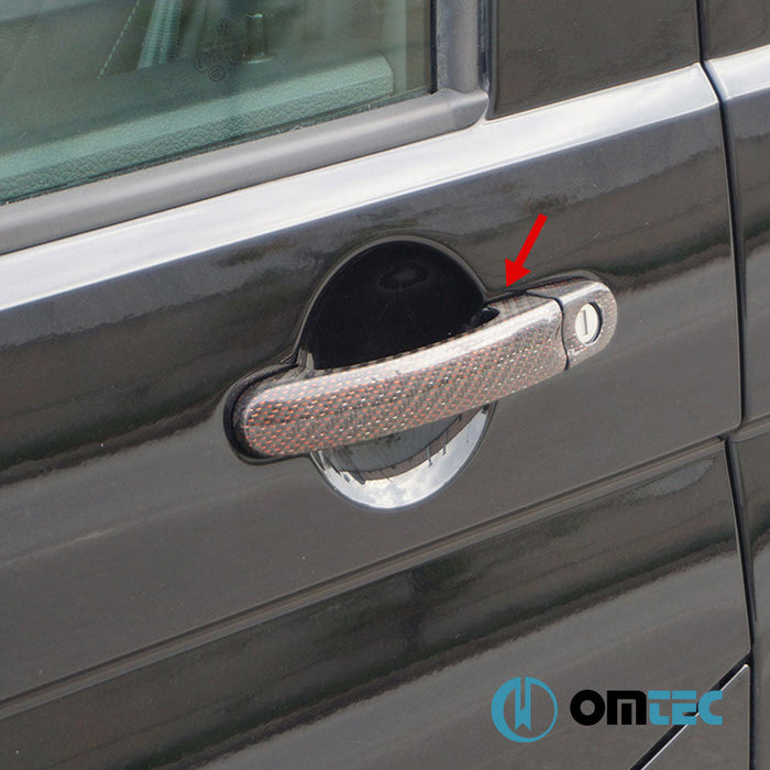 Kapı Kolu 3 Kapı 6 Prç. (H1) (Karbon - Kırmızı) - Volkswagen T5 Caravelle - VAN T5 - (2003 - 2015)