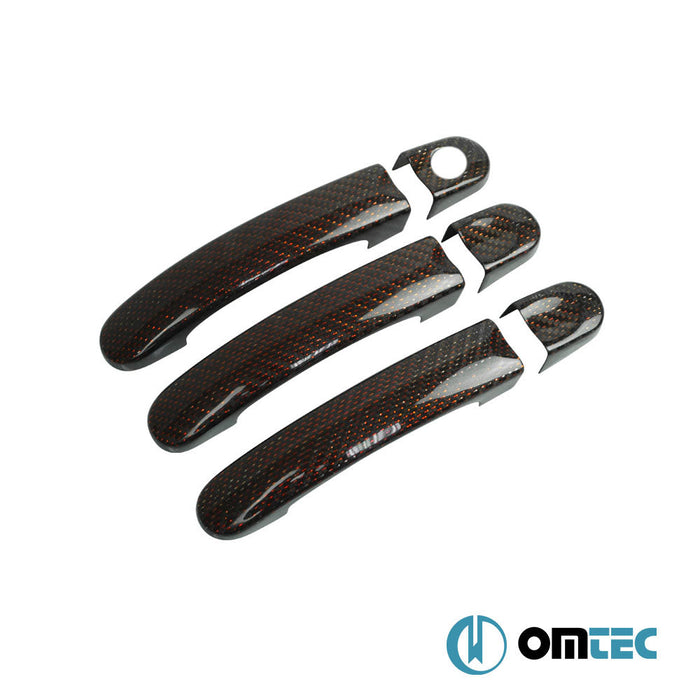 Kapı Kolu 3 Kapı 6 Prç. (H1) (Karbon - Kırmızı) - Volkswagen Caddy - MVN 2K - (2003 - 2020)