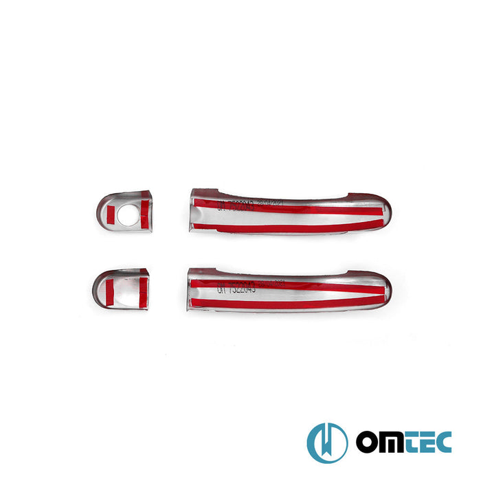 Kapı Kolu 2 Kapı 4 Prç. (H1) Paslanmaz Çelik (Parlak) - Volkswagen T5 Transporter - VAN T5 - (2003 - 2015)