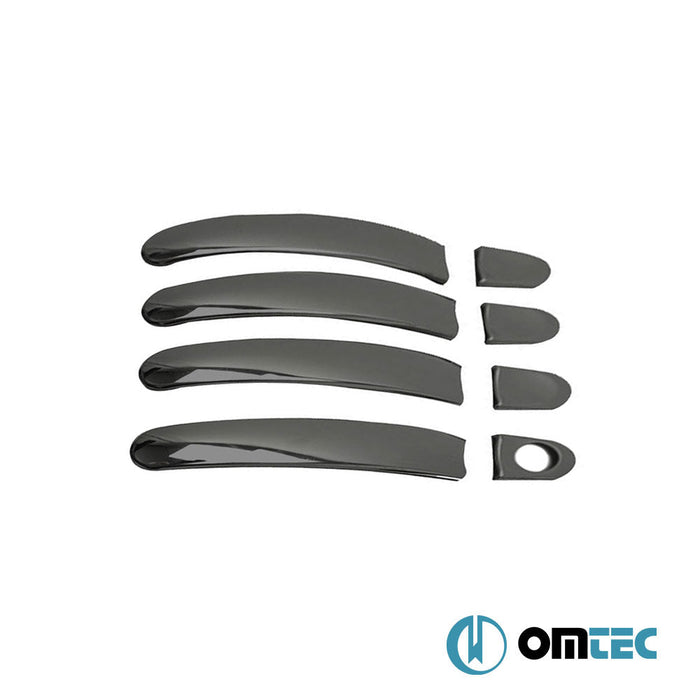 Deco Kapı Kolu 4 Kapı 8 Prç. (H1) Paslanmaz Çelik (Siyah) - Volkswagen T6 Transporter - VAN T6 - (2015 - 2022)