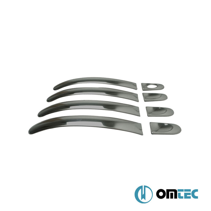 Deco Kapı Kolu 4 Kapı 8 Prç. (H1) Paslanmaz Çelik (Siyah) - Volkswagen T6 Transporter - VAN T6 - (2015 - 2022)