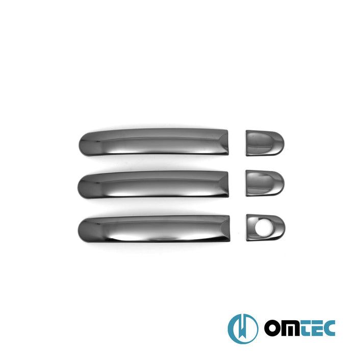 Deco Kapı Kolu 3 Kapı 6 Prç. (H1) Paslanmaz Çelik (Siyah) - Volkswagen T5 Caravelle - VAN T5 - (2003 - 2015)