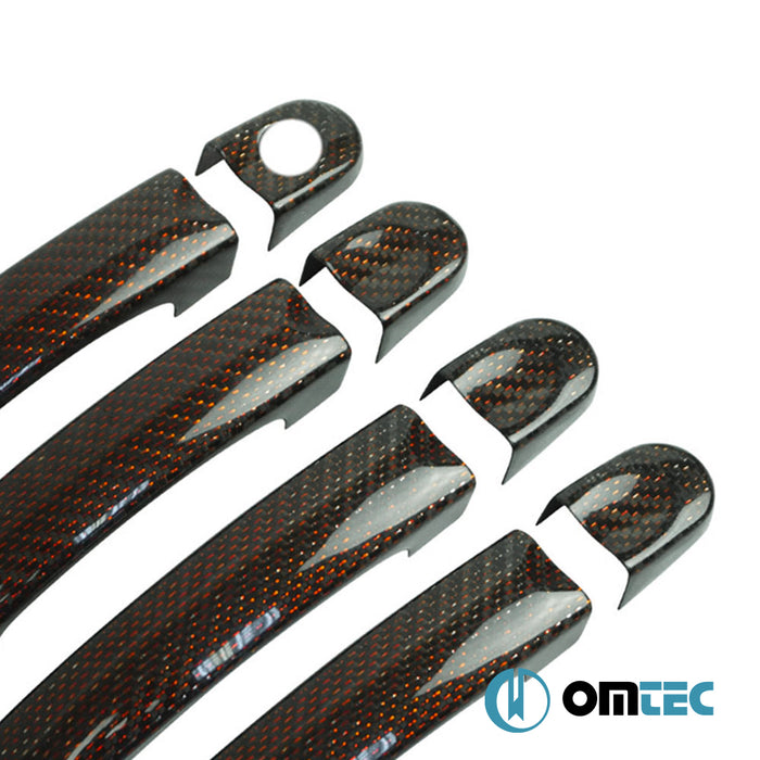 Kapı Kolu 4 Kapı 8 Prç. (H2) (Kırmızı - Karbon) - Volkswagen T6 Caravelle - VAN T6 - (2015 - 2024)