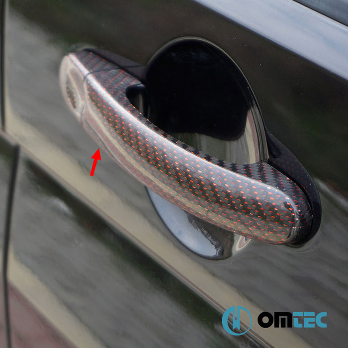 Kapı Kolu 4 Kapı 8 Prç. (H2) (Kırmızı - Karbon) - Volkswagen T6 Caravelle - VAN T6 - (2015 - 2024)