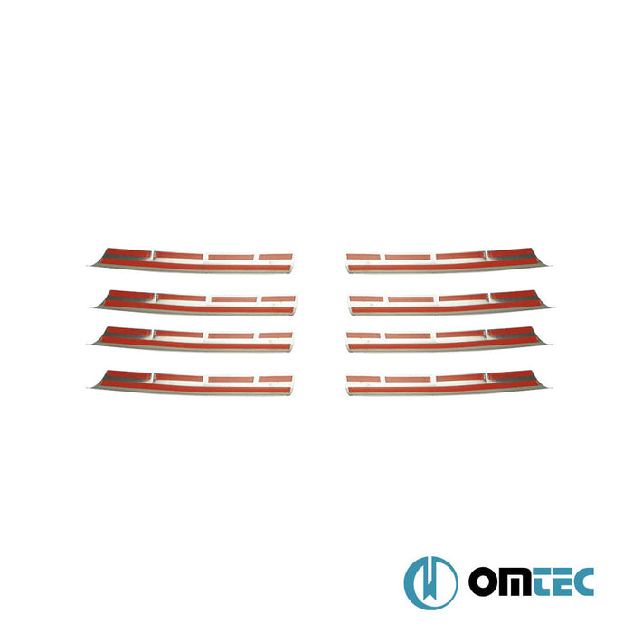 Ön Panjur 8 Prç. P.Çelik (Siyah) - Volkswagen T5 Transporter - VAN T5 PRE - FL - (2003 - 2010)