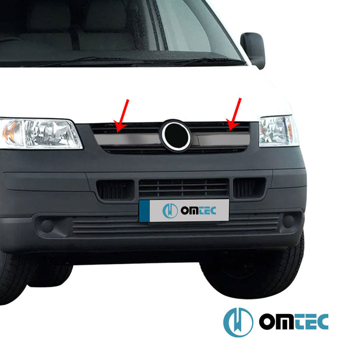Ön Panjur (Trendline) 2 Prç. P.Çelik (Siyah) - Volkswagen T5 Transporter - VAN T5 PRE - FL - (2003 - 2010)