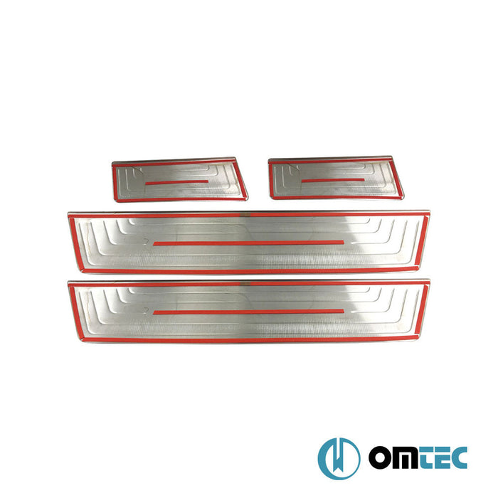 Norm Kapı Eşiği 4 Prç. Paslanmaz Çelik (Taşlı) - Volkswagen T6 Caravelle - VAN T6 - (2015 - 2022)