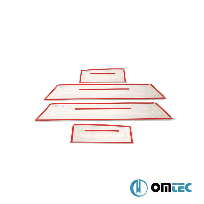 Kapı Eşiği 4 Prç. Paslanmaz Çelik - Volkswagen T5 Transporter - VAN T5 - (2003 - 2015)