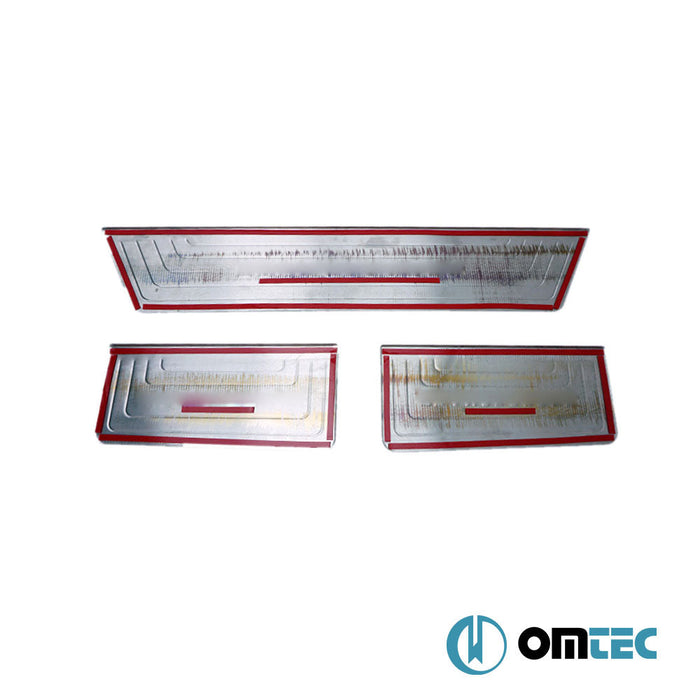 Line Kapı Eşiği 3 Prç. Paslanmaz Çelik (Siyah) - Volkswagen T5 Transporter - VAN T5 - (2003 - 2015)