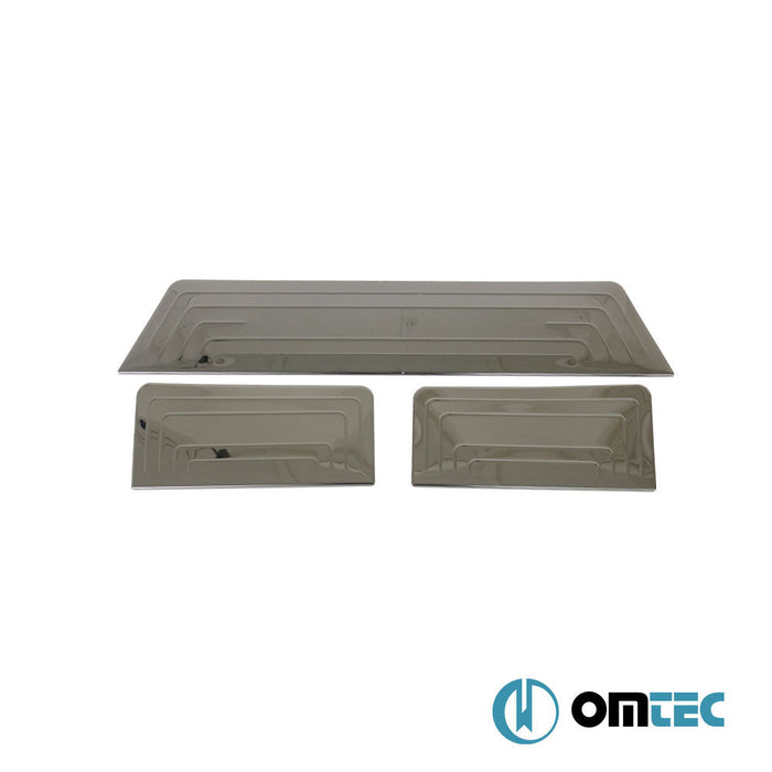 Norm Kapı Eşiği 3 Prç. Paslanmaz Çelik (Siyah) - Volkswagen T5 Transporter - VAN T5 - (2003 - 2015)