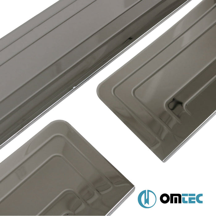 Norm Kapı Eşiği 3 Prç. Paslanmaz Çelik (Siyah) - Volkswagen T6 Transporter - VAN T6 - (2015 - 2022)